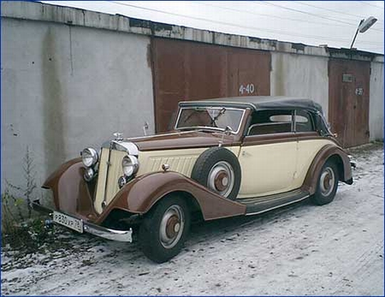 Автомобиль Хорьх 830 1933 года, версия с откидным верхом - пожалуй самая популярная модель в третьем рейхе